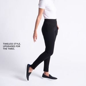 Betabrand Yoga Journey Dress Pants Black S Long